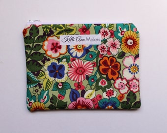 Geldbörse, kleine Tasche, Geldbörse, Blumen Tasche, Geldbörse Veranstalter, ID-Beutel, floral Beutel