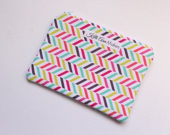 porte monnaie, petite pochette, portefeuille, pochette en chevron, organisateur de sac à main, cadeau de demoiselles d’honneur, pochette de carte d’identité, pochette en chevron