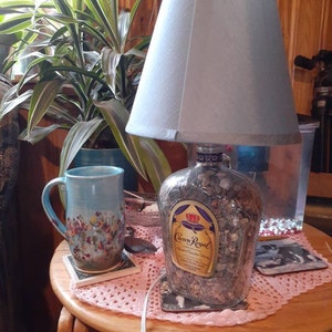 Crown Royal whiskey bottle lamp/whiskey lamp/Mancave/ Bar Accessory