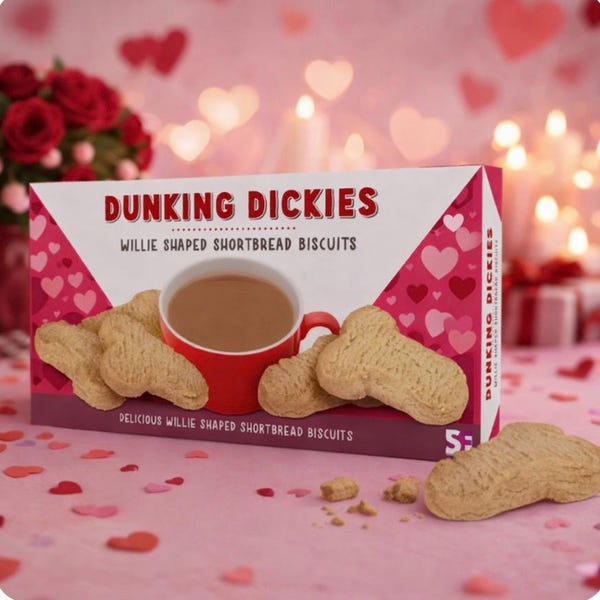 Galletas de mantequilla con forma de pene para regalar a gallina y ciervo