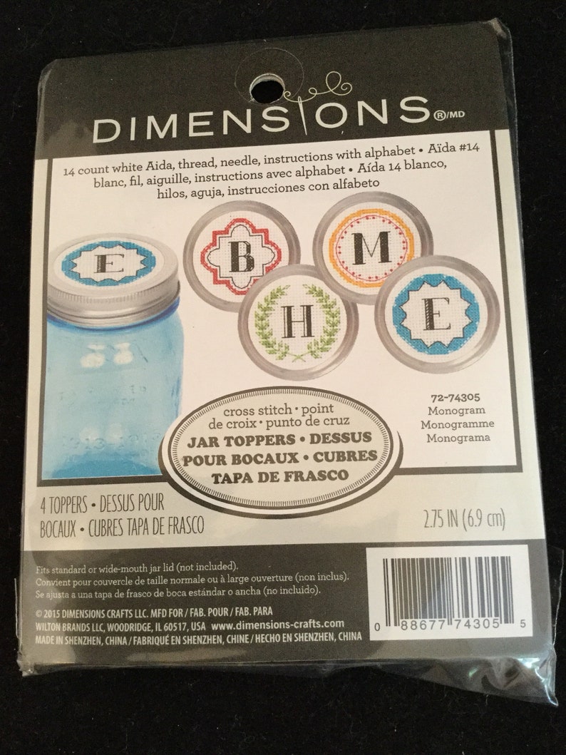 Handwerken Dimensions Favorite Label Jar Topper Counted Cross Stitch Kit Set Of 4 Luxclusif Com