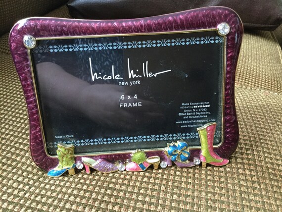 Vintage Nicole Miller New York Free Standing Picture Frame Etsy