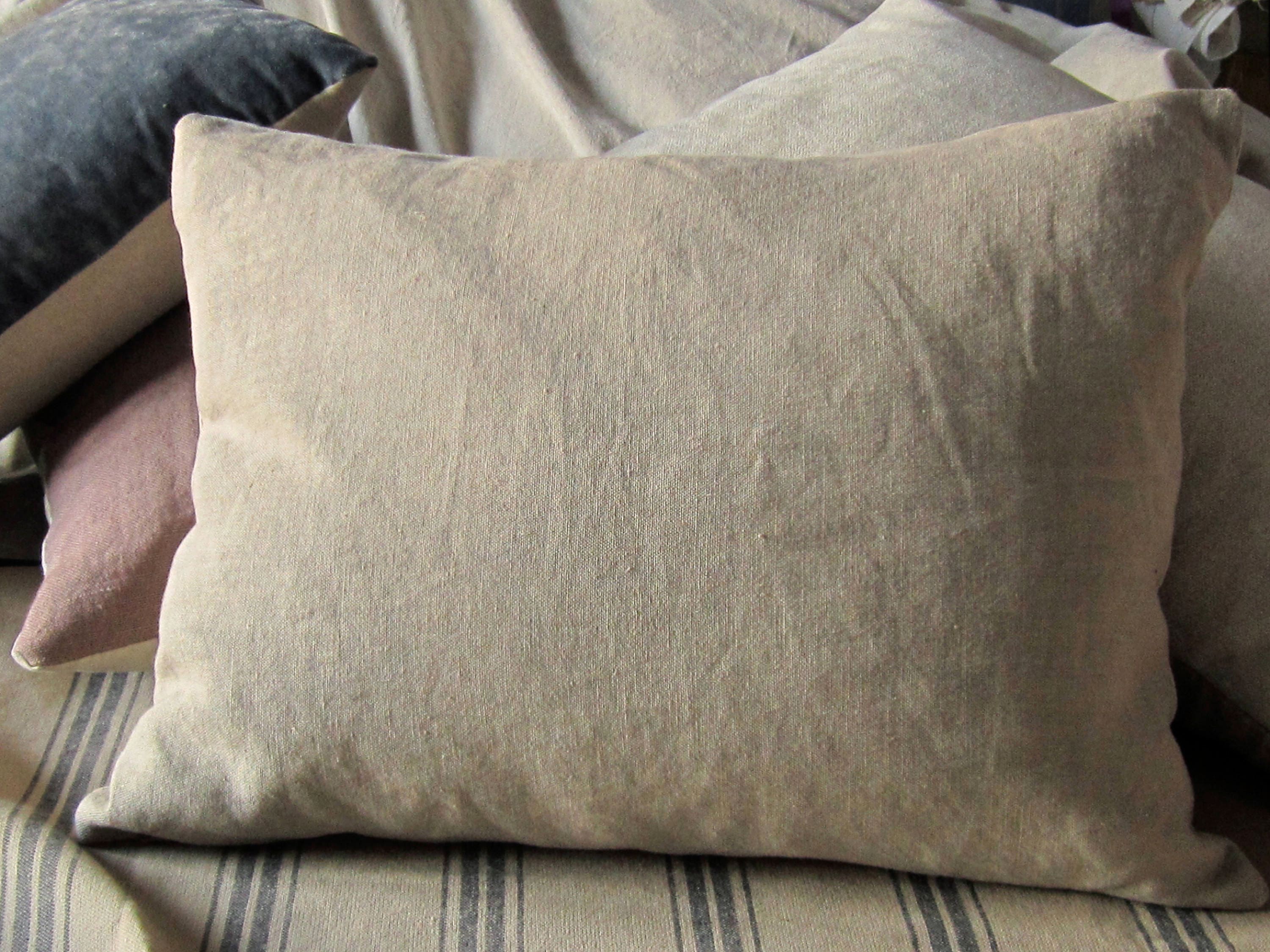 Beige linen pillow cover 16x20 tan throw pillow neutral Etsy