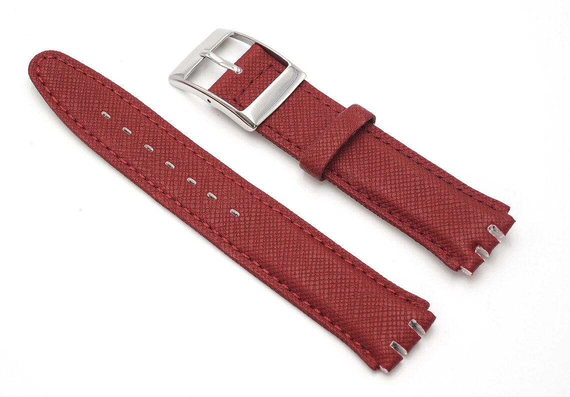 17mm Genuine Leather Standard Swatch Replacement Watch Band Etsy