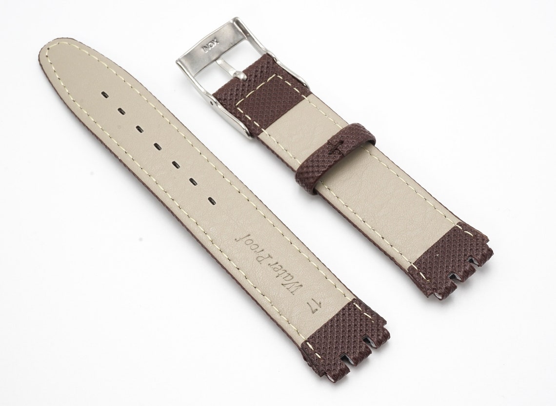 17mm Genuine Leather Standard Swatch Replacement Watch Band Etsy