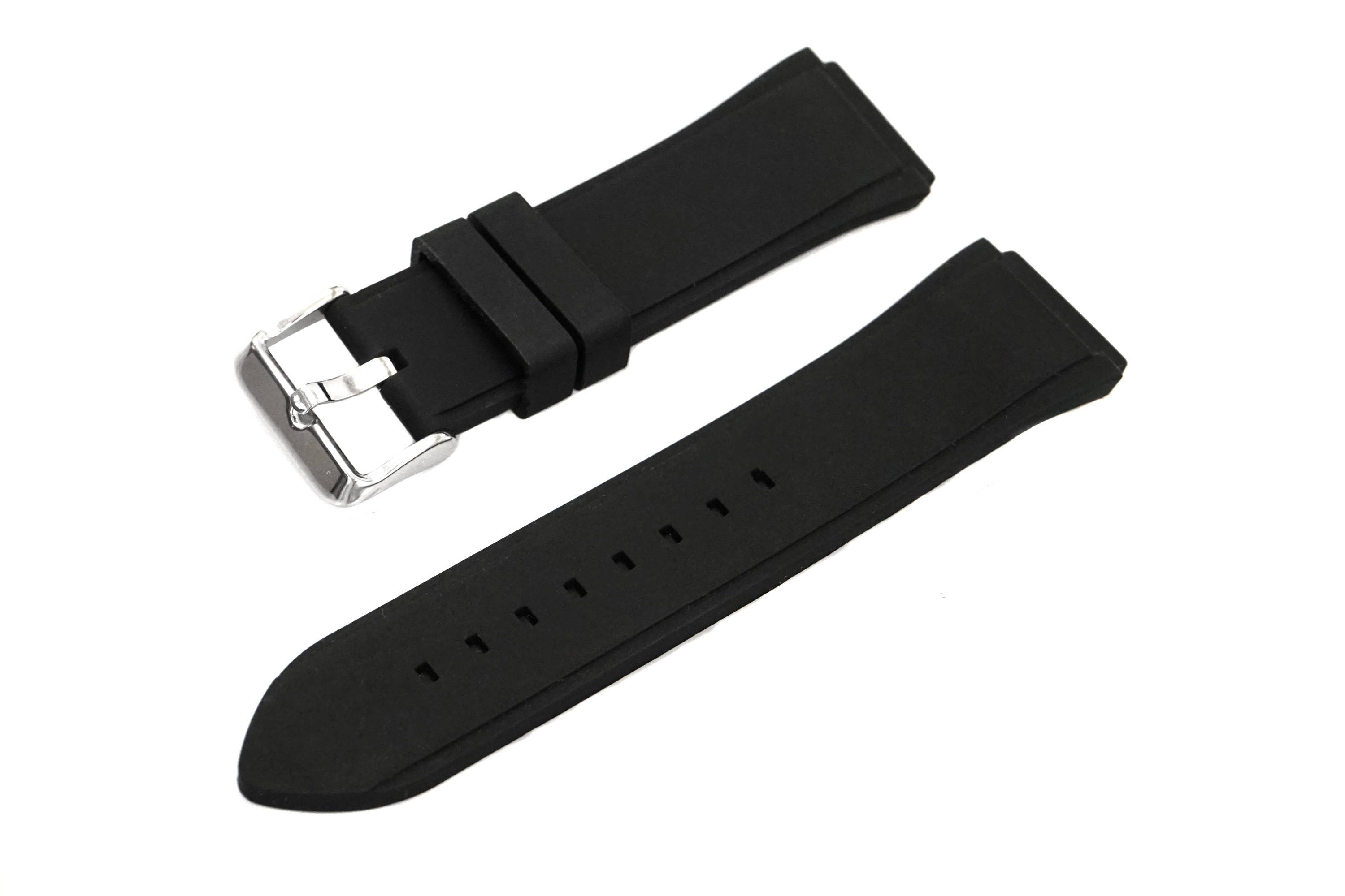 Black Rubber Watch Strap Band for Guess 22mm Navitimer Etsy Canada