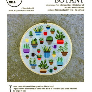 Botany Modern cross stitch pattern PDF Instant download image 4