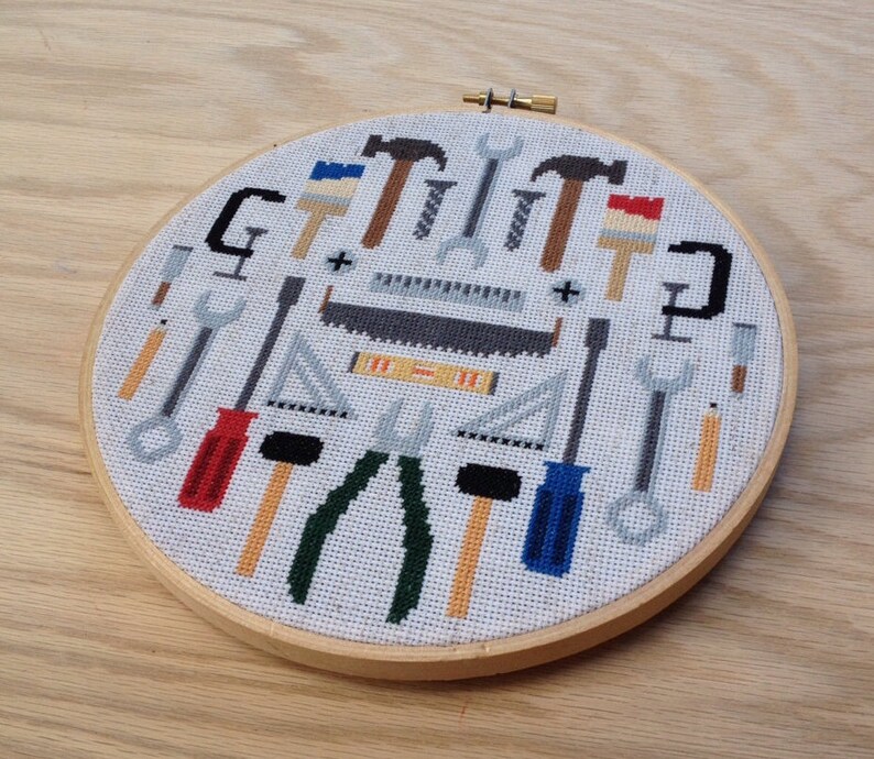 Tools Modern Cross Stitch Pattern PDF Instant Download Etsy