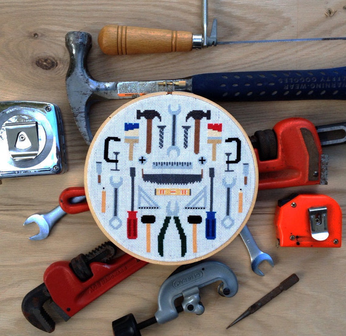 Tools Cross Stitch Pattern Stitched Modern