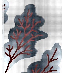 Oak Leaves Modern cross stitch pattern PDF Instant download image 4