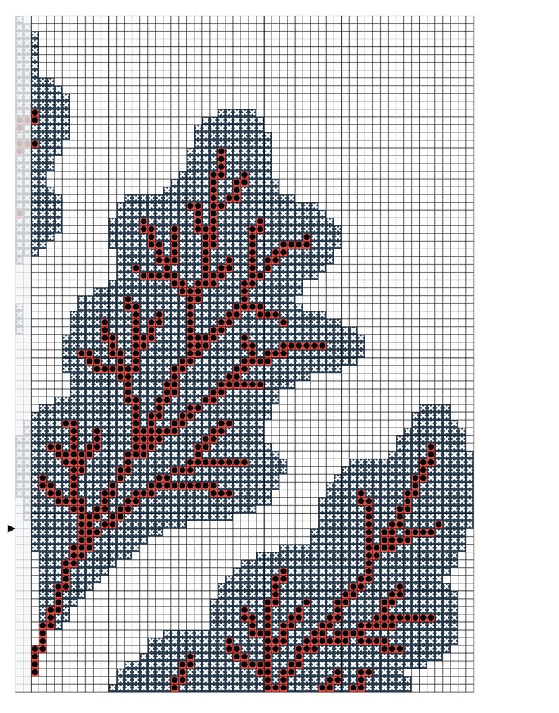 Oak Leaves Modern cross stitch pattern PDF Instant download image 4