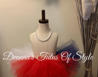 Red White And Blue Tutu, Baby Tutu, Smash Cake Tutu, Birthday Tutu, Girls Tutu, Costume Tutu, Patriotic Tutu