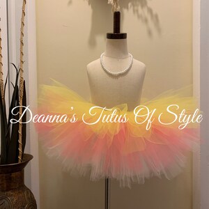 Easter Tutu, Shocking Pink Yellow And White Tutu, Birthday Tutu, Baby Tutu, Wedding Tutu, Easter Tutu, Costume Tutu, Photo Prop Tutu, Tutu