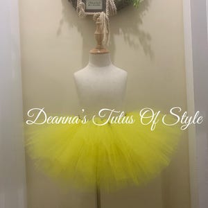 Girls Yellow Tutu, Yellow Tutu Skirt, Birthday  Tutu, Photo Prop Tutu, Yellow Costume Tutu, Smash Cake Tutu, Baby Yellow Tutu Skirt
