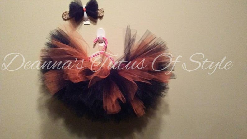 Size 0-3T Smash Cake Tutu Set Black and Orange Tutu /& Tulle Bow Headband Photo Prop Tutu Set Birthday Tutu Set Pumpkin Tutu Set