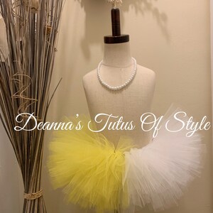 Girls Yellow And White Tutu, Smash Cake Tutu, Photo Prop Tutu, Birthday Tutu, Baby Tutu, Tutu, Costume Tutu, Girls Tutu Skirt