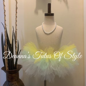 Girls Yellow, Mint And White Tutu, Birthday Tutu, Photo Prop Tutu, Smash Cake Tutu, Tutu, Baby Tutu, Girls Tutu, Halloween Tutu