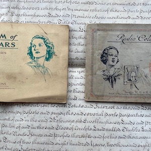 Tarjetas de cigarrillos - 2 álbumes - Estrellas de cine y celebridades de la radio