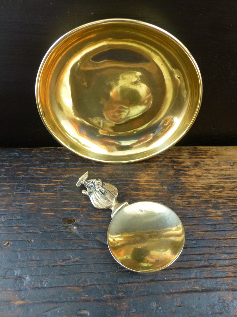 Brass 'peerage' Tea Caddy Spoon and Tray Etsy
