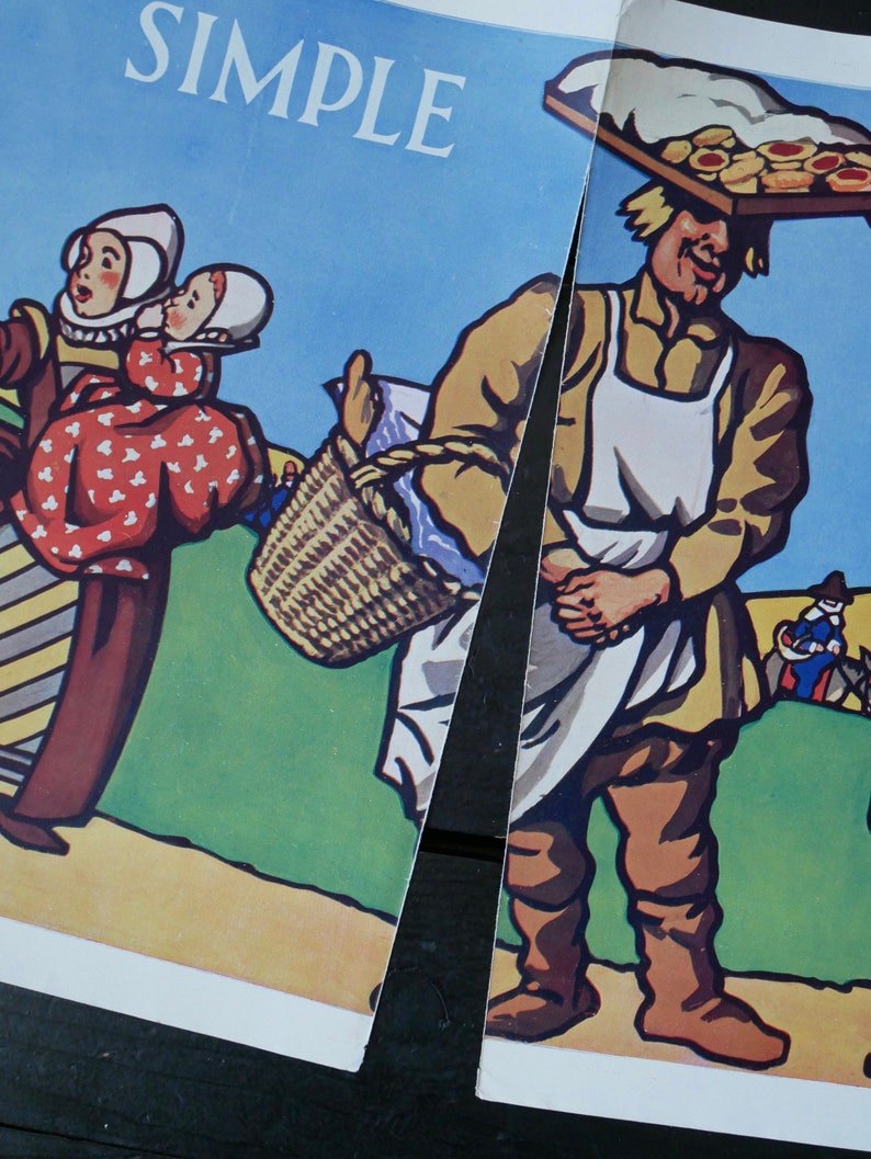 Nursery Rhyme Frieze Simple Simon Met a Pie Man From Child Etsy