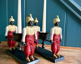 装飾的な金属製キャンドルホルダー2個セット Born in Sweden（ボーン イン スウェーデン）アルミキャンドルホルダー アンティーク雑貨