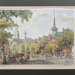 Signierter Kunstdruck - Kopenhagen von E R Sturgeon