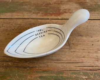 Antique Ceramic Measuring Spoon