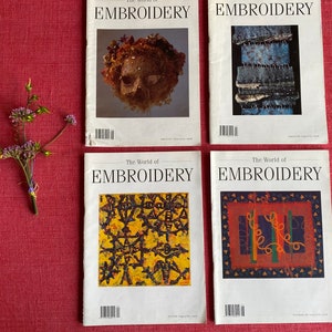 The World of Embroidery - Pack of 4 Magazines- 1997-98