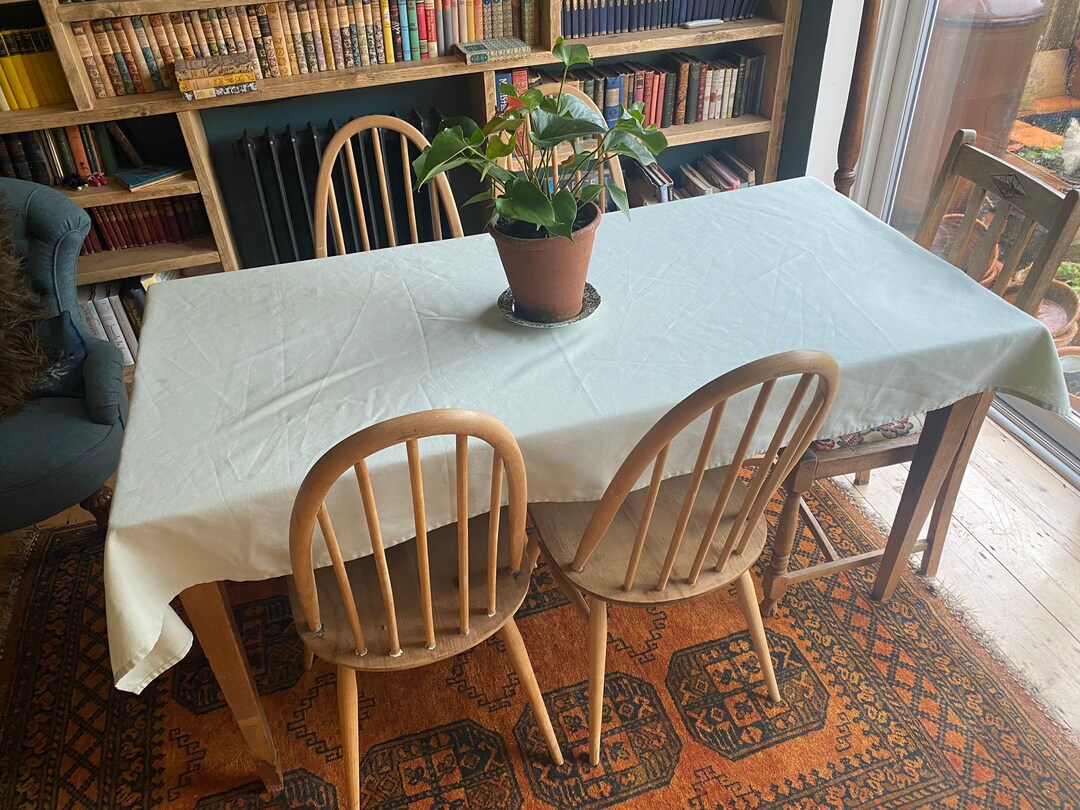 Vintage Pastel Green Tablecloth Etsy