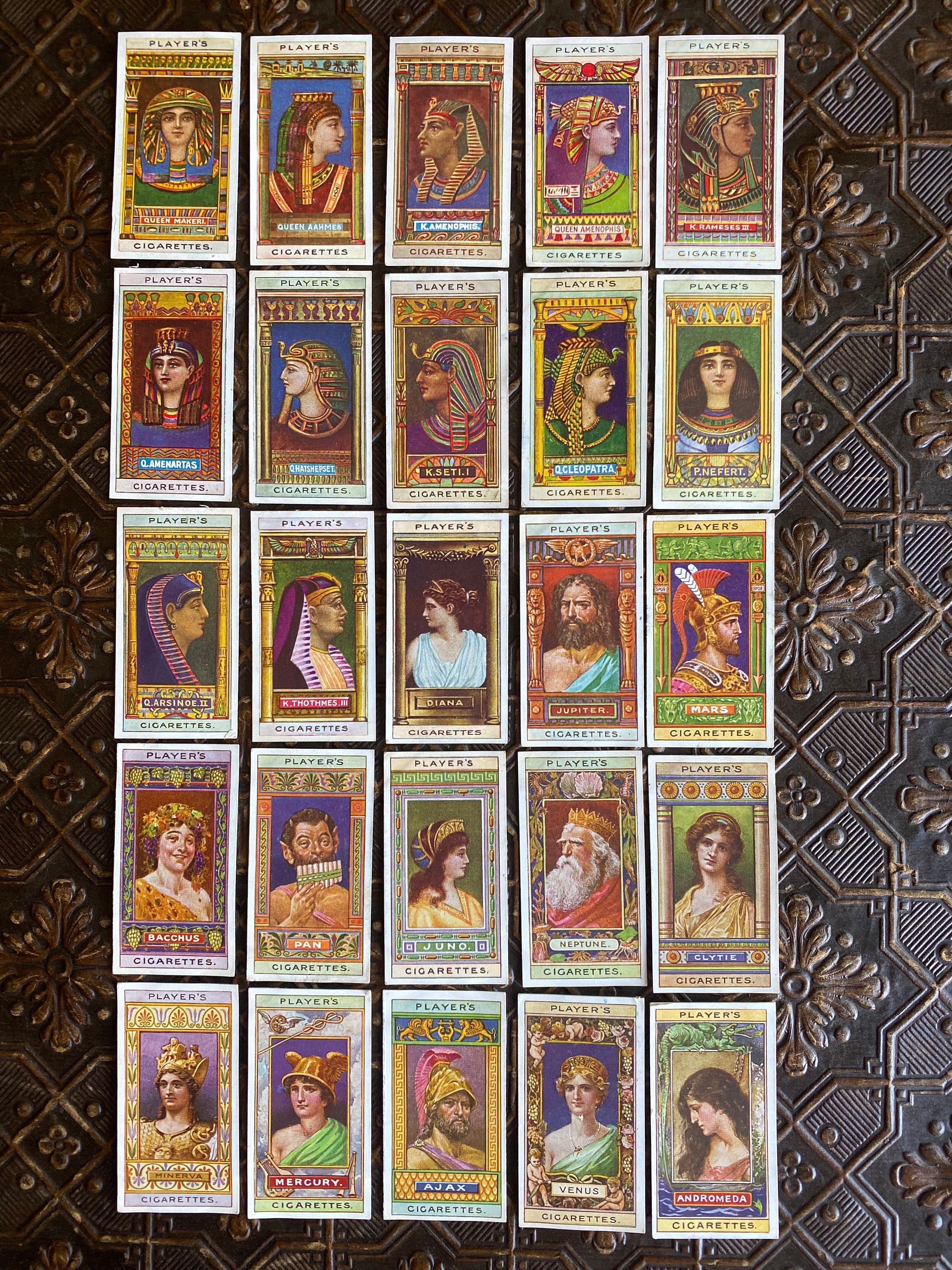 Players Cigarette Cards - Egyptian Kings & Queens - Full Set 50 Cards