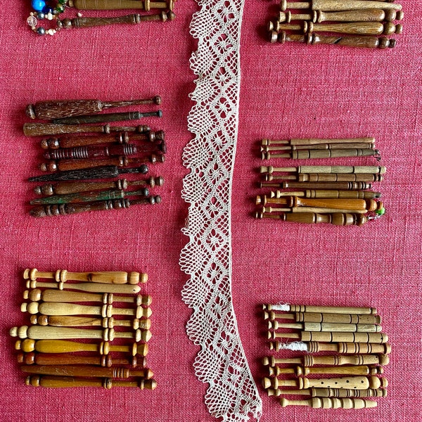 Lace Bobbins - Turned Wood - Selection Available