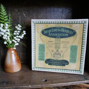 Irish Linen & Hosiery Antique Box