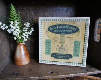 Irish Linen & Hosiery Antique Box