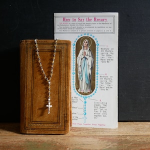 La Sainte Messe Suivie Des Vepres du Dimanche No 64 - J Depelley & Co Limoges - in Leather Wallet with Rosary