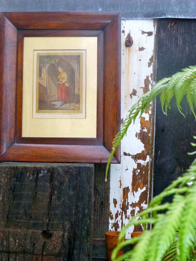 Antique Baxter Print: 'returning for Prayer' in Rosewood Frame ...