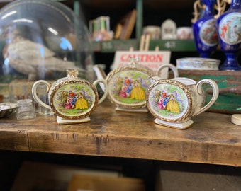 Sadler Barrel Shaped Teapot, Milk Jug & Sugar Bowl