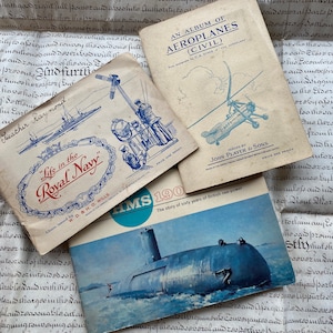 Cartões de Cigarro - 3 Álbuns - Aviões, Vida na Marinha Real e HMS 1902-1962