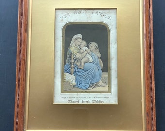 Antique Religious Picture -  The Holy Family - G Baxter Print