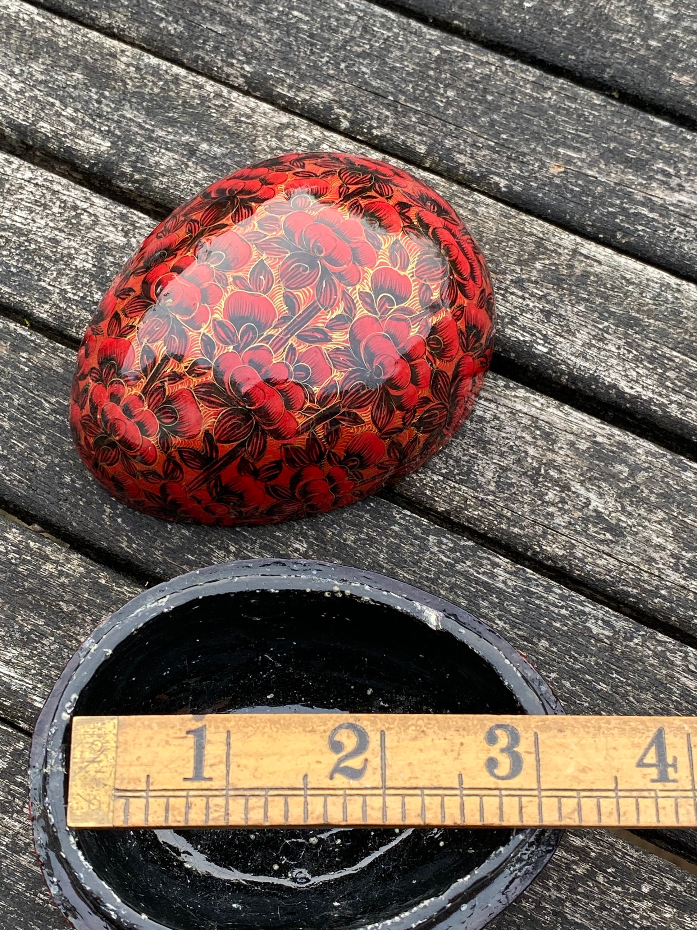 Vintage Papier Mache Egg Shaped Box C.1970s Etsy UK