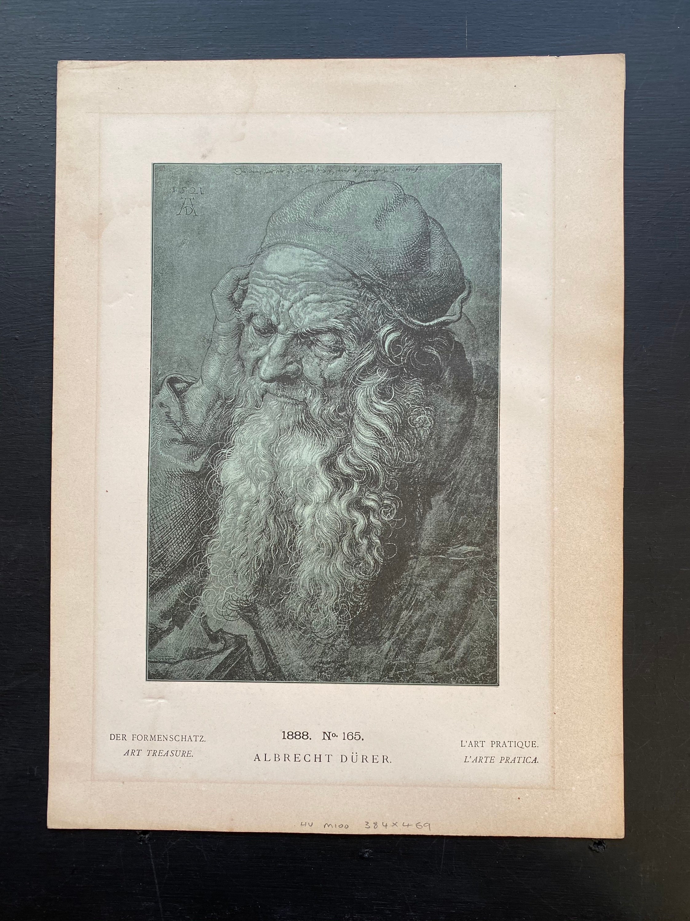 アルブレヒト・デューラー版画：老人の頭、1521年 - Der Formenschatz