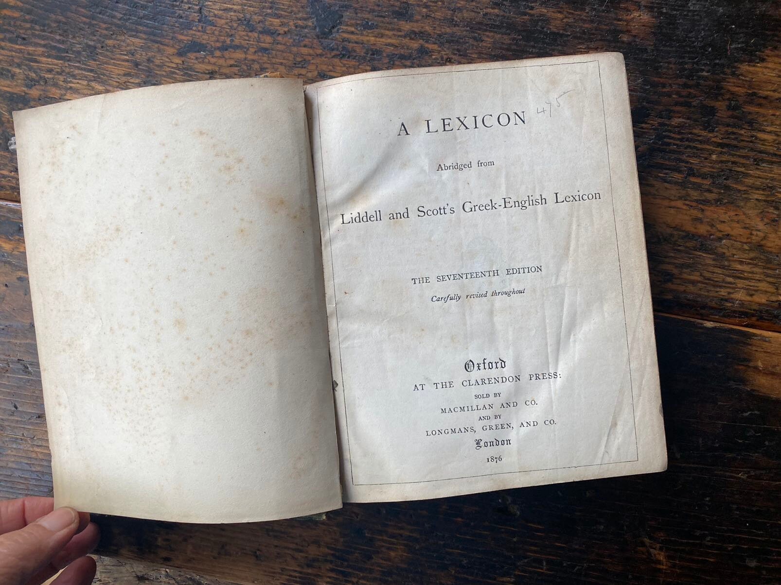 A Lexicon Abridged From Liddell and Scott's Greek-english Lexicon