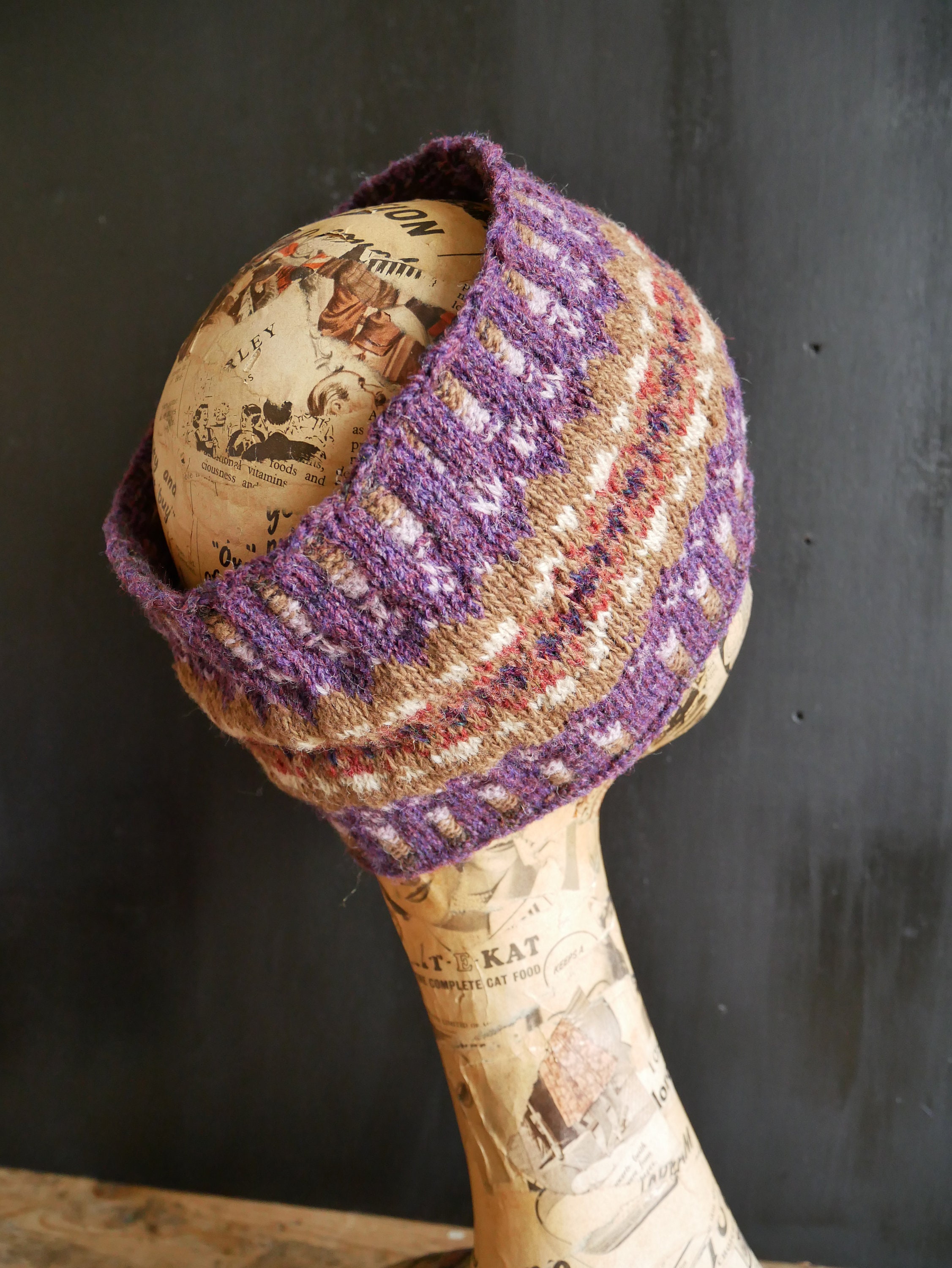 Banda para la cabeza / Orejeras de pura lana natural modelo Michelín - Es  tiempo de lana