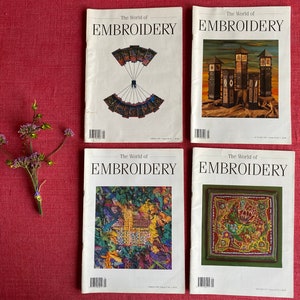 The World of Embroidery - Pack of 4 Magazines- 1995-97