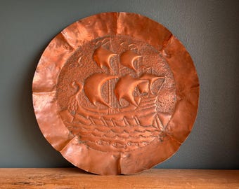 アンティーク銅工芸品銅板 - Etsy 日本