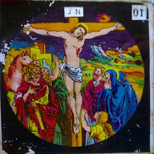 Magic Lantern Slides - Set of 9 - The Crucifixion of Christ