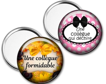 Colleague mirror, colleague pocket mirror, co-worker gift, size of your choice