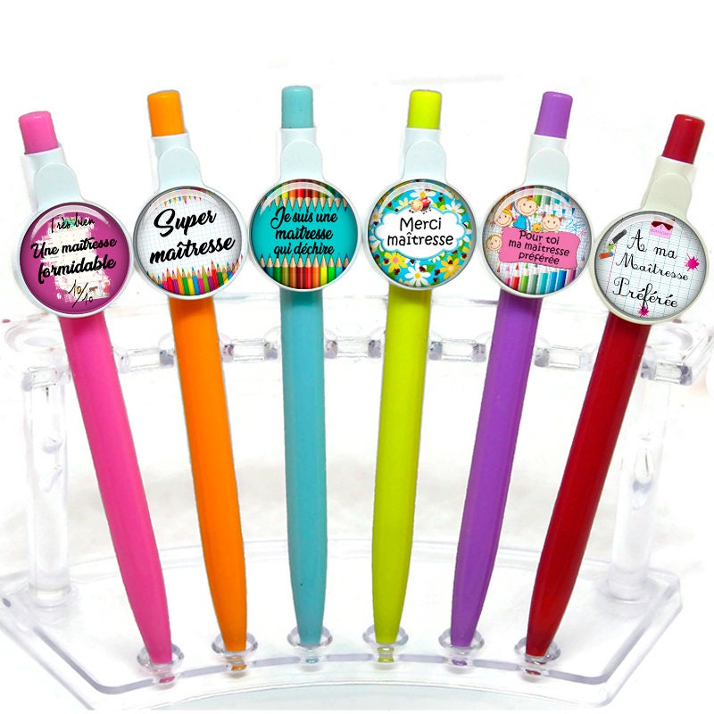 stylo Bille Maîtresse, Cadeau 6 Couleurs Au Choix, Port Gratuit Pour La France