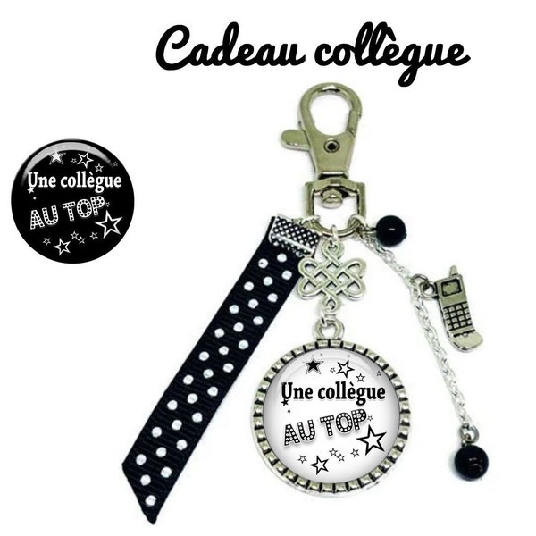 Porte-clés collègue, bijou de sac une collègue au top, collègue de travail, idée cadeau pour elle