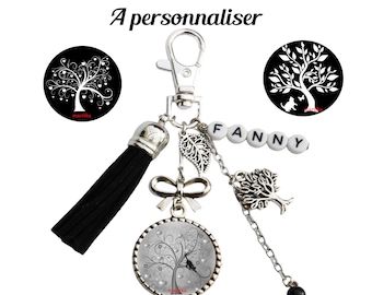 A personnaliser, Porte clés arbre de vie, cadeau pour sac à main, idée cadeau trousseau de clés