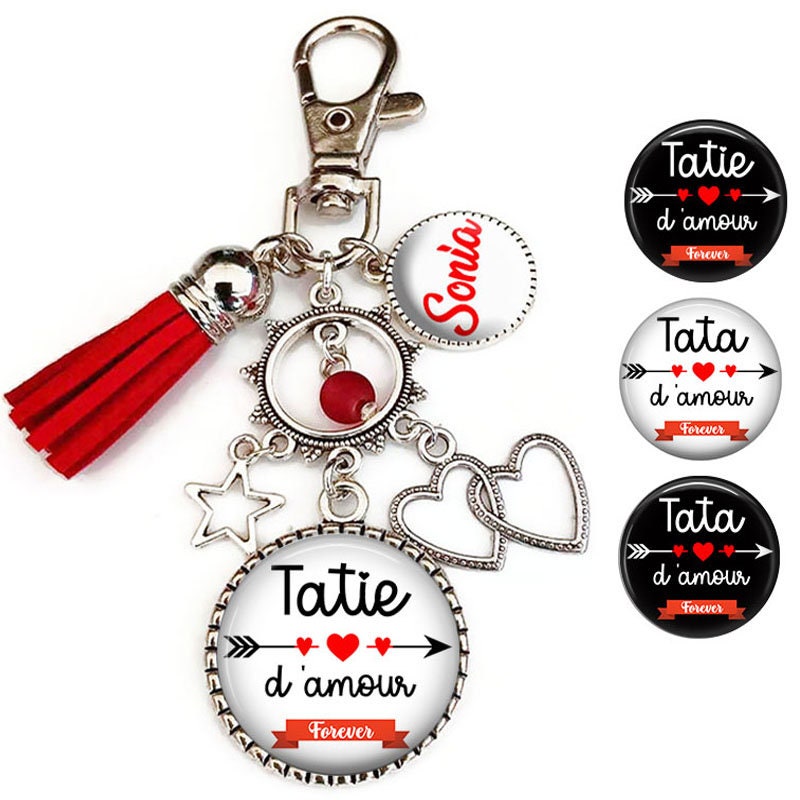 Coffret cadeau stylo et porte-clés Tata d'amour - Cadeau Tante